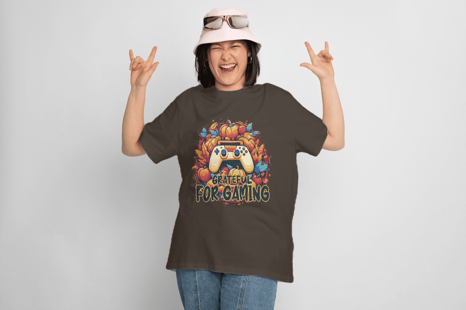 Gaming & Thanks giving comes in hand DTF Design Print