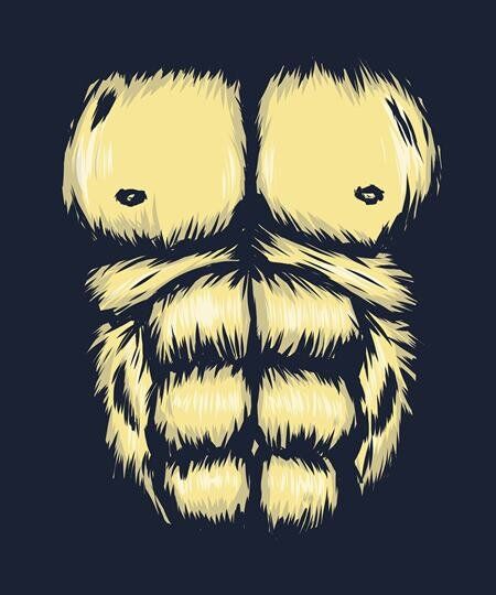 Funny Gorilla Chest DTF Transfer Design for T Shirt Print at home online in India