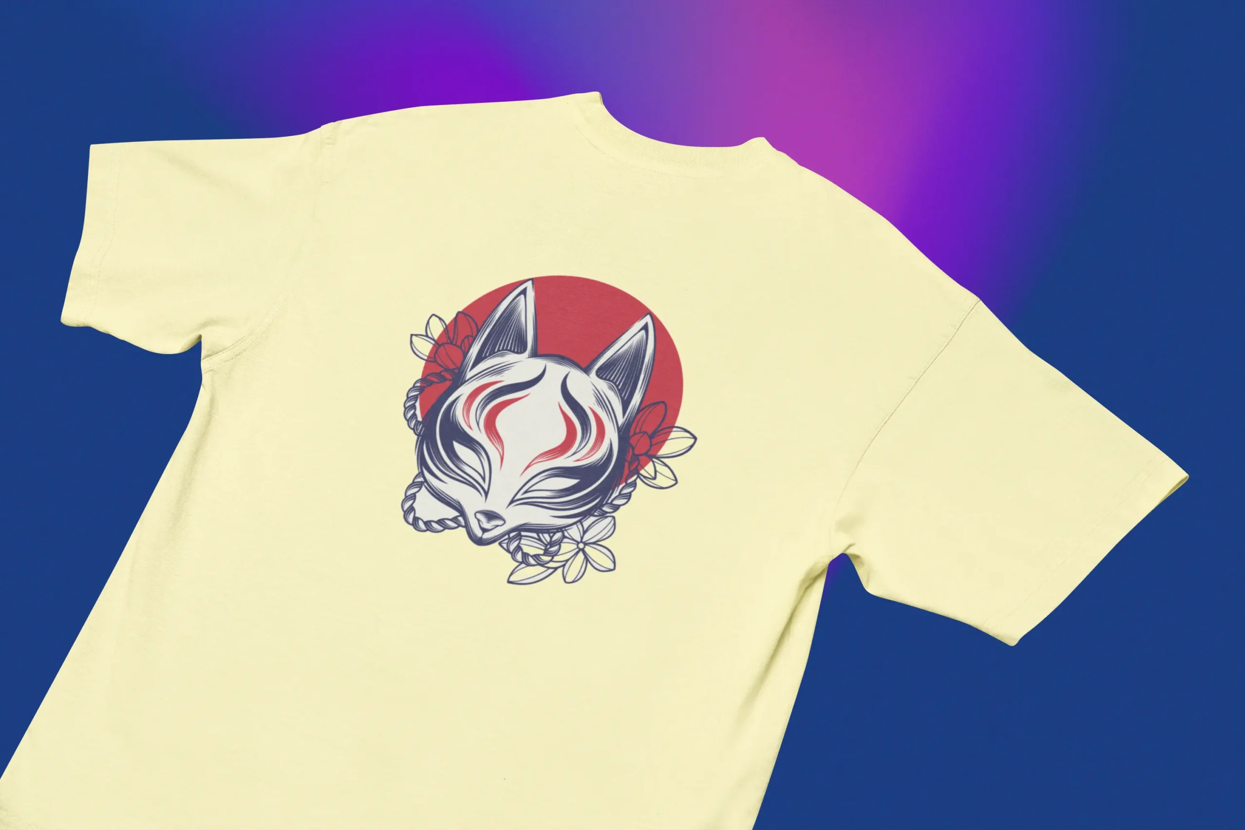 Kitsune The mask fox- Ready to press printed dtf